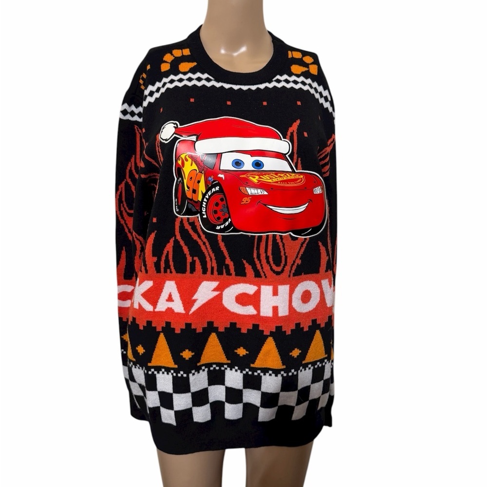 Disney pixar lightning McQueen holiday sweater